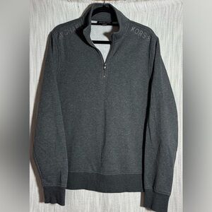 Michael Kors Charcoal Zip-Up Sweater